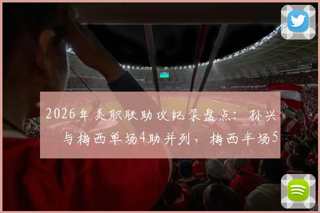 2026年美职联助攻纪录盘点：孙兴慜与梅西单场4助并列，梅西半场5助神迹仍未被破